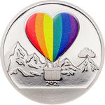 Silver Tenth-Ounce 2021 Love Globe: Photo Coin, Cook Islands, Silver Tenth-Ounce 2021 Love Globe / thumbnail