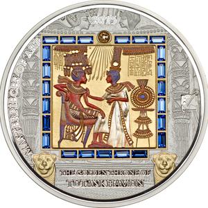 Cook Islands / Silver Three Ounces 2015 Tutankhamun’s Throne - reverse photo