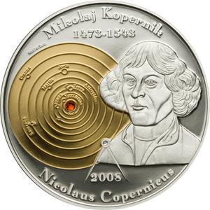 Cook Islands / Five Dollars Silver 2008 Nicolaus Copernicus - reverse photo