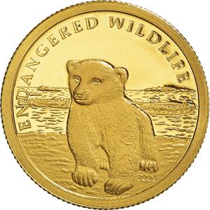 Cook Islands / Ten Dollars Gold 2008 Endangered Wildlife - reverse photo