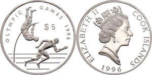 Cook Islands / Silver Ounce 1996 Olympic Games - reverse photo