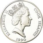 Fifty Dollars 1990 Bear: Photo Coin, Cook Islands, Fifty Dollars 1990 Wildlife Bear / thumbnail
