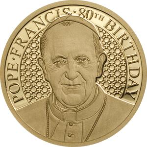 Cook Islands / Ten Dollars Gold 2016 Pope Francis - reverse photo