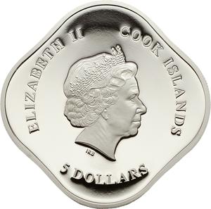 Cook Islands / Five Dollars Silver 2014 Meeting of the Popes - obverse photo