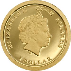 Cook Islands / Gold Half Gram 2013 HMS Victory - obverse photo