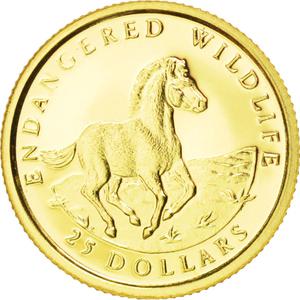 Cook Islands / Twenty-Five Dollars Gold 1992 Horse - reverse photo