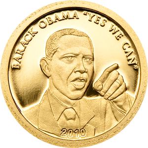 Cook Islands / Gold Half Gram 2010 Barack Obama - reverse photo
