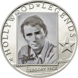 Cook Islands / Five Dollars Silver 2013 Gregory Peck - reverse photo