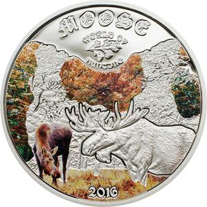 Cook Islands / Silver Half Ounce 2016 Moose - reverse photo