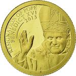 One Dollar Gold 2013 Pope Benedict XVI: Photo Coin, Cook Islands, One Dollar Gold 2013 Pope Benedict XIV / thumbnail