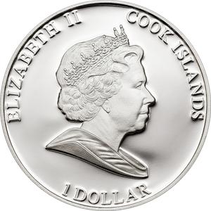 Cook Islands / One Dollar 2010 Elizabeth Taylor - obverse photo