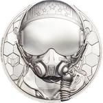 Cook Islands / Platinum Ounce 2020 Real Heroes - Fighter Pilot - reverse photo