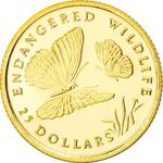 Twenty-Five Dollars Gold 1992 Butterflies: Photo Coin, Cook Islands, Twenty-Five Dollars Gold 1992 Butterflies / thumbnail