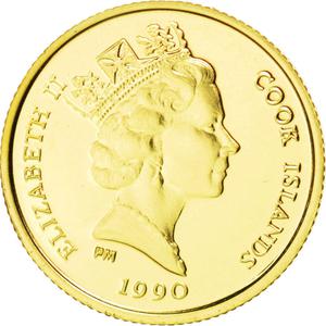 Cook Islands / Twenty-Five Dollars Gold 1990 Longhorn Sheep - obverse photo