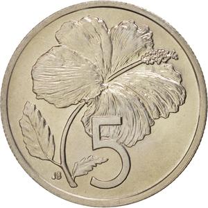 Cook Islands / Five Cents 1972 - reverse photo