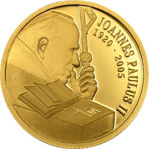 Cook Islands / Ten Dollars Gold 2005 John Paul II Memoriam - reverse photo