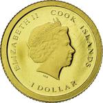 Cook Islands / One Dollar Gold 2013 Royal Wedding - reverse photo
