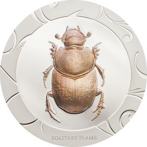Cook Islands / Silver Ounce 2017 Scarab - Solitary Flame - reverse photo