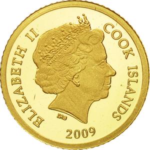 Cook Islands / Five Dollars Gold 2009 Artemis - obverse photo