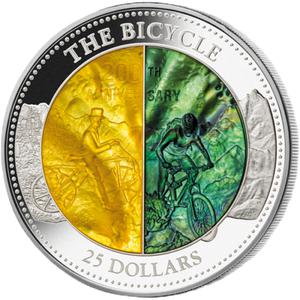 Cook Islands / Silver Five Ounces 2019 The Bicycle - reverse photo