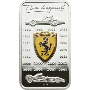 Cook Islands / Five Dollars Silver 2009 Ferrari - The Legend - reverse photo