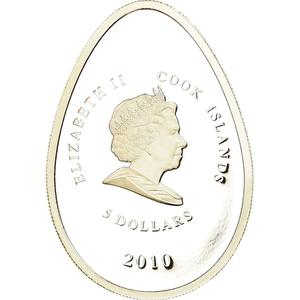 Cook Islands / Five Dollars 2010 Blue Egg - reverse photo