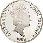 Fifty Dollars 1988 Sieur de la Salle: Photo Coin, Cook Islands, Fifty Dollars 1988 Sieur de la Salle / thumbnail
