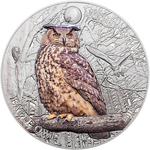 Cook Islands / Silver Ounce 2018 Eagle Owl - reverse photo