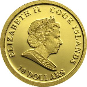 Cook Islands / Ten Dollars Gold 2007 Lady Diana - obverse photo