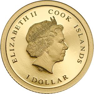 Cook Islands / Gold Half Gram 2015 70 Years of Peace in Europe - obverse photo
