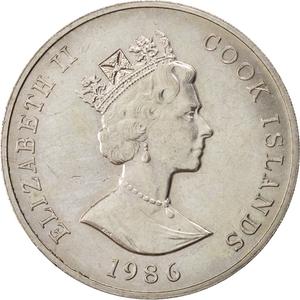 Cook Islands / One Dollar 1986 Royal Wedding - obverse photo