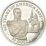 Cook Islands / Fifty Dollars 1990 America Bolivar - reverse photo