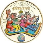 Cook Islands / Silver Ounce 2014 Ctyrlistek Sberatel - reverse photo