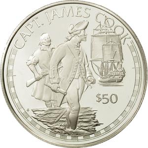 Cook Islands / Fifty Dollars 1988 James Cook - reverse photo
