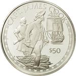 Fifty Dollars 1988 James Cook: Photo Coin, Cook Islands, Fifty Dollars 1988 James Cook / thumbnail