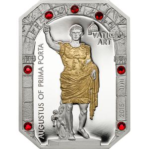 Cook Islands / Five Dollars Silver 2015 Vatican Art - Augustus - reverse photo