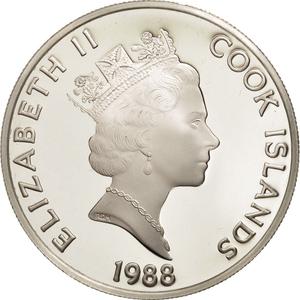 Cook Islands / Fifty Dollars 1988 Hernando Cortés - obverse photo