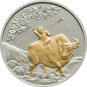 Cook Islands / Silver Two Ounces 2009 Lunar Year of the Ox - reverse photo