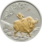 Silver Two Ounces 2009 Lunar Year of the Ox: Photo Coin, Cook Islands, Silver Two Ounces 2009 Lunar Year of the Ox / thumbnail