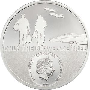 Cook Islands / Platinum Ounce 2020 Real Heroes - Fighter Pilot - obverse photo