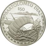 Fifty Dollars 1988 Bartolomeu Diaz: Photo Coin, Cook Islands, Fifty Dollars 1988 Bartolomeu Diaz / thumbnail