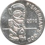 Two Dollars Platinum 2010 Fisherman's God: Photo Coin, Cook Islands, Two Dollars Platinum 2010 Fisherman's God / thumbnail