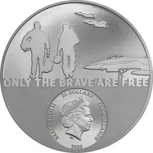 Cook Islands / Silver Three Ounces 2020 Real Heroes - Fighter Pilot - obverse photo