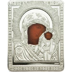 Cook Islands / Five Dollars Silver 2009 Virgin of Kazan - reverse photo
