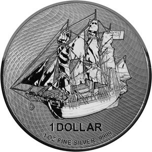 Cook Islands / Silver Ounce 2021 HMS Bounty - reverse photo