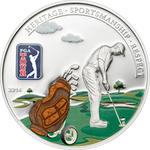 Five Dollars Silver 2014 PGA Tour - Golf Bag: Photo Coin, Cook Islands, Five Dollars Silver 2014 PGA Tour - Golf Bag / thumbnail