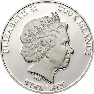Cook Islands / Five Dollars Silver 2013 Claudia Cardinale - obverse photo