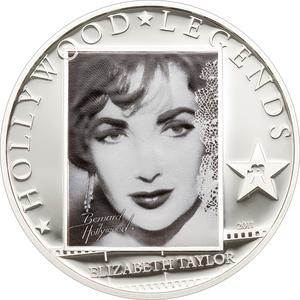 Cook Islands / Five Dollars Silver 2011 Elizabeth Taylor - reverse photo