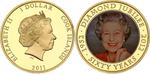 One Dollar 2011 Diamond Jubilee - 2: Photo Coin, Cook Islands, One Dollar 2011 Diamond Jubilee - 2 / thumbnail