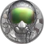 Cook Islands / Silver Three Ounces 2020 Real Heroes - Fighter Pilot - reverse photo